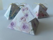 Pudełeczka piramidki podziękowanie dla Gości Komunia Chrzest Urodziny