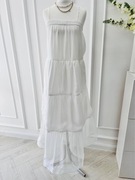 Sukienka plażowa biała szyfonowa Missguided biała romantyczna 34 XS