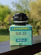 Obiektyw Lensbaby Sol 22mm, f3.5. micro 4/3, MFT. Stan jak nowy.