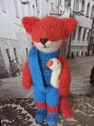 Lisek z gąską  rękodzieło