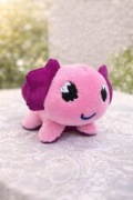 Mini różowy axolotl aksolotl rękodzieło handmade