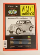 Model kartonowy Moskwicz 400 Opel Kadett 1938 WMC Models 1:25