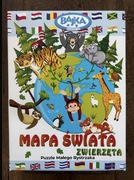 Puzzle zwierzęta puzzle mapa świata puzzle małego bystrzaka 