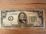 Banknot 50 dolarów USA 1934 L zielona pieczęć 