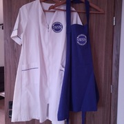 Kitel i fartuch SWSM na studia zajęcia r.38 komplet