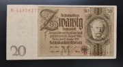 Banknot 20 Marek Reichsmark Niemcy 1929 Republika Weimarska Siemens