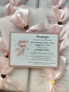 Zaproszenia urodzinowe dla dzieci urodzinki króliczek kalka chrzest roczek