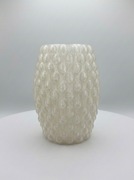 Designerska waza z reliefem / Fakturowana półprzezroczysta waza do wnętrz