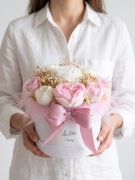 Candle Flower box L ze świec sojowych – prezent na Komunia/Urodziny 