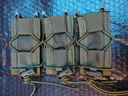 Ładownica MOLLE na 3 magazynki pistoletowe kal. 9mm/.40/.45/.380ACP ZIELONA
