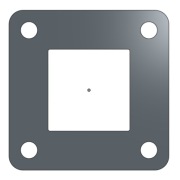 Płytka podstawa maskownica blacha montażowa do słupka 40x40, 80x80x2,5mm 