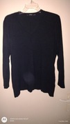 Elegancki nowy czarny sweterek z długim rękawem Carina roz 54-58.