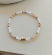 Bransoletka kamień księżycowy słoneczny różaniec 