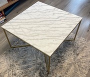 Stolik kawowy 80x80 szkło hartowane marmur 