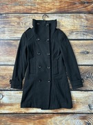 H&M Divided czarny wełniany płaszcz damski elegancki rozmiar EUR 36