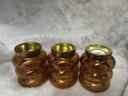 Jeden świecznik na podgrzewaczyki pomarańczowy