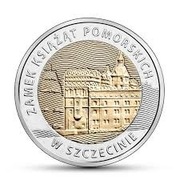 POLSKA MONETA 5 zł 2016 r. ZAMEK POMORSKI W SZCZECINIE   UNC