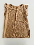 Bluzka koronkowa bezowa S/36 rekawy motylki #1716