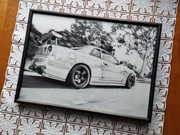 Plakat wydruk A3 (29,7x42cm) - Nissan Skyline R34 GT-R V-Spec