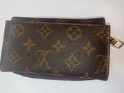 Portfel damski podwójny napis na zamku LV Louis Vuitton nowy brązowyprezent