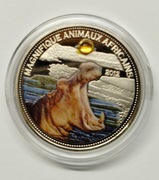 NIGERIA 1000 FRANCS - HIPOPOTAN