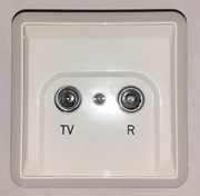 Gniazdo Antenowe RTV końcowe GAP-1F01R białe SCHNEIDER- ELDA Forum