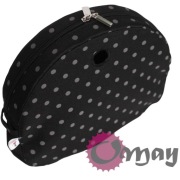 Organizer Obag MOON LIGHT czarny – grafitowe groszki 2 kieszenie | OMAY
