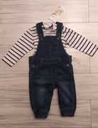 C&A Baby club ogrodniczki chłopięce + bluzka r.74