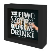 Skarbonka Prezent Zbieram na piwo szoty kolorowe drinki