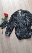 Skóra naturalna płaszcz vintage kurtka oversize leather goth alternative