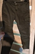 Spodnie Typu Cargo khaki Kieszenie Po Bokach XL/42