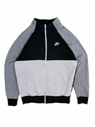 Szara bluza nike z czarnym i białym logo haft sportowa adidas retro