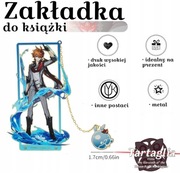 Metalowa zakładka Tartaglia z anime gry Genshin Impact