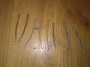 Spinacze do włosów spinki wsuwki szpilki pykali 8 szt PRL Vintage