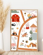 Plakat dziecięcy farma a4
