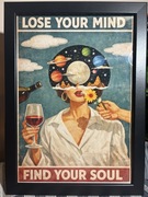 Obraz w ramie dekoracyjny z plakatem a4 – Find your Soul