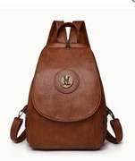 Plecak Damski brązowy, z miękkiej ekoskóry - noś jak lubisz 