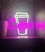 NEON coffee 30x27cm lampka LED kawa Bar do kuchni kawiarni