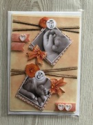 Kartka ręcznie robiona z okazji narodzin dziecka