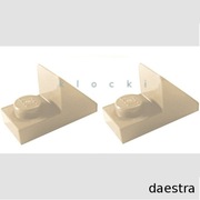 LEGO 92946 SKOS 45 2 x 1 z wycięciem piaskowy / Tan - 2 szt