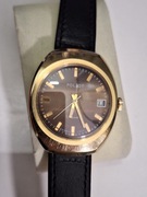 Poljot  17jewels  brąz brown czekolada z datownikiem vintage zegarek