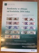 Banknoty w obiegu od kwietnia 2014 roku PLAKAT NBP