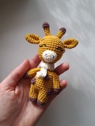 Żyrafa na szydełku, maskotka rękodzieło, zabawka na prezent 