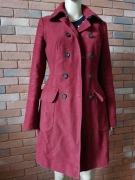 Płaszcz bordowy 100% bawełna Karen Millen