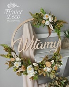 Obręcz Dekoracyjna Jesienna kompozycja kwiatowa