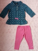 Komplet dla dziewczynki, tunika i legginsy, r. 80