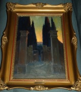 Rychter Janowska CYPRYSY - obraz olejny sygnowany!