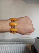 Branzoletka z bursztynu 