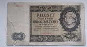 500 zł złotych 1940 GÓRAL 