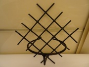 Metalowy kwietnik wiszący PRL, stary metalowy kwietnik Prl